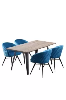 Image of 'Vittorio Rocco' LUX Dining Set a Table and Chairs Set of 4