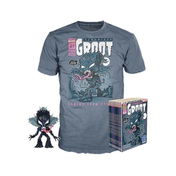 Image of Marvel Venom Groot GITD EXC Pop and Tee Bundle - 2XL
