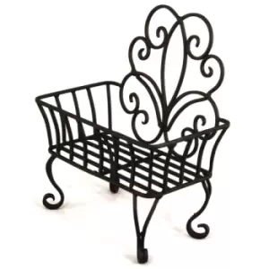 Image of Black Scroll Soap Basket