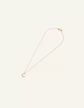 Image of Accessorize Womens 14ct Gold-Plated Celestial Sparkle Necklace