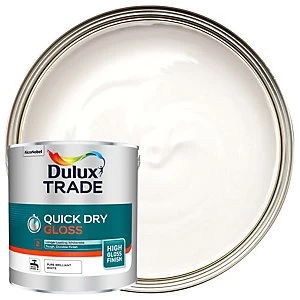 Image of Dulux Trade Quick Dry Gloss Pure Brilliant White 2.5L