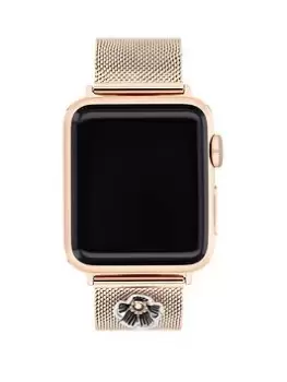 Image of Coach Apple Watch Strap Ionic Rose Gold Plated Stainless Steel Ladies