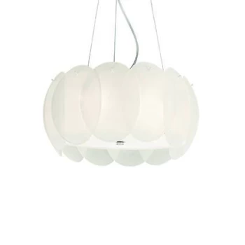 Image of Ovalino 5 Light Small Ceiling Pendant White, E27