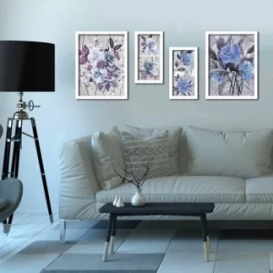 Image of 4P3040BCT019 Multicolor Decorative Framed MDF Painting (4 Pieces)