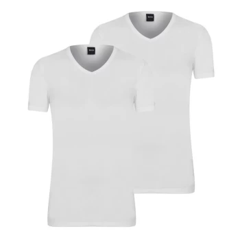 Image of Hugo Boss 2 Pack Soft V-Neck T-Shirts White Size L Men