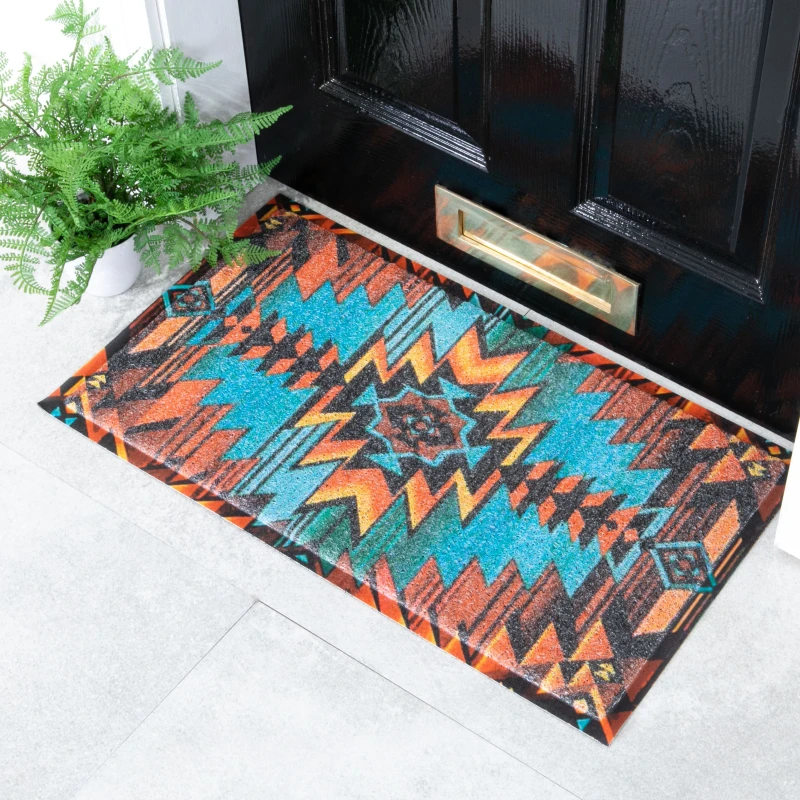 Image of Native Natural Aztec Print Doormat (70 X 40Cm)