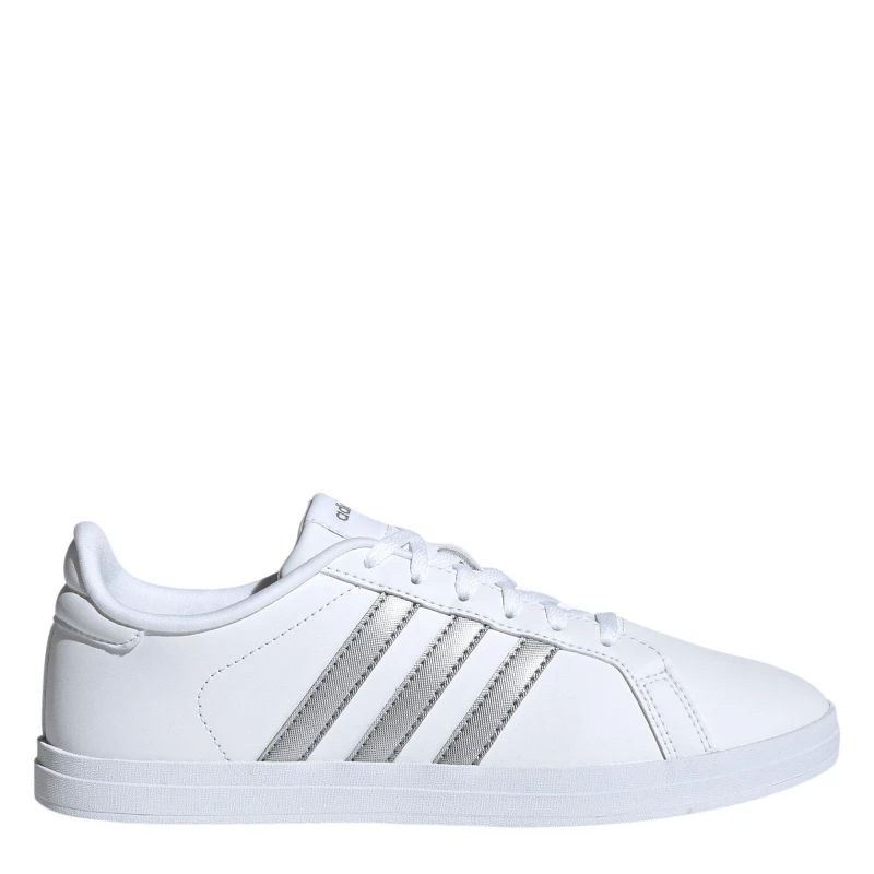 Image of adidas Courtpoint Trainers Womens - White White 3