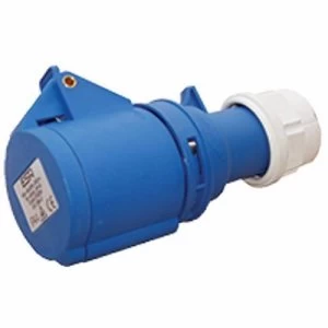 Image of ESR 16A 230V IP44 Fast Fit Industrial 3 Pin In-Line Caravan Female Socket