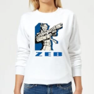 Image of Star Wars Rebels Zeb Womens Sweatshirt - White - M
