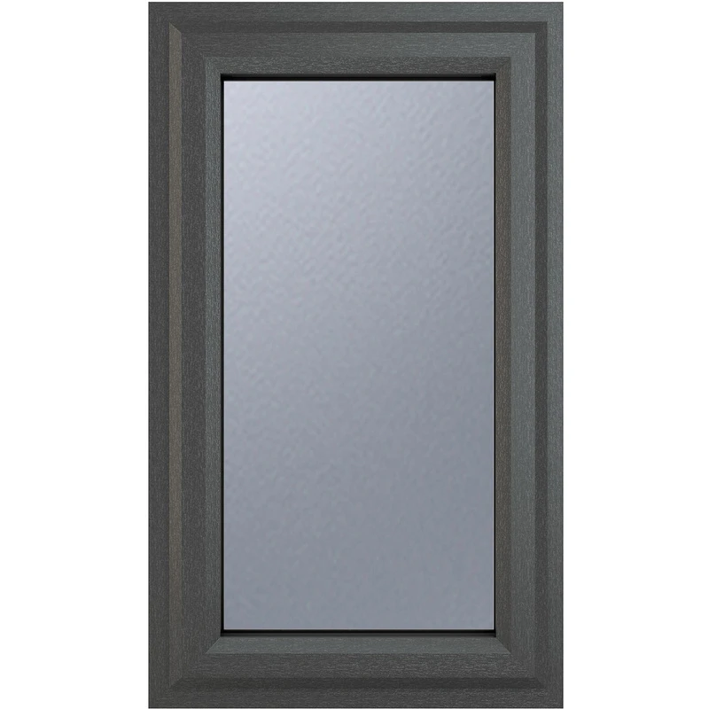 Image of Crystal Triple Glazed Window Grey/White Lh 610 X 820Mm Obscure 4GRYWHOTG610820