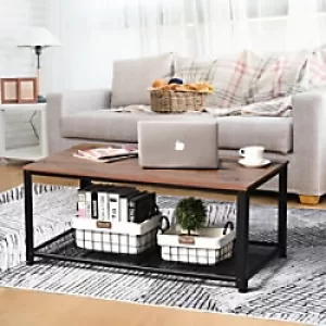 Image of Homcom Industrial Cocktail Table with Storage Grain 1,060 x 45.5 x 455 mm