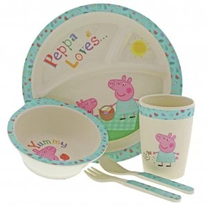 Image of Peppa Pig Bamboo Dinner Set