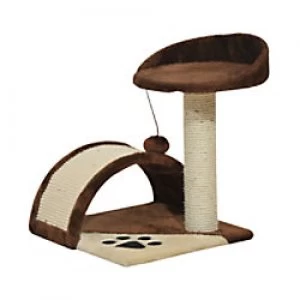 Image of PawHut Cat Tree Brown 360 mm x 360 mm x 440 mm