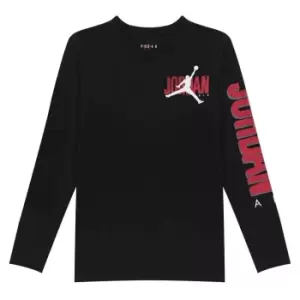Image of Air Jordan Jump Man Forward Longsleeve T Shirt Junior Boys - Black