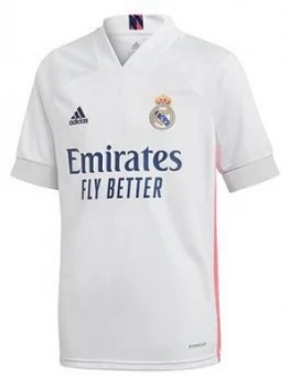 Image of Adidas Real Madrid Youth Home 2020/21 Shirt - White