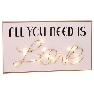 Image of LED Oblong String Plaque Love