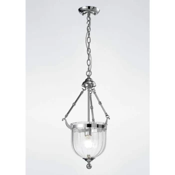 Image of Aubrey pendant lamp 1 Polished chrome bulb / glass