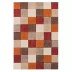 Image of Oriental Weavers Portland 1923 X Rug - 80x150cm, Geometric - Orange