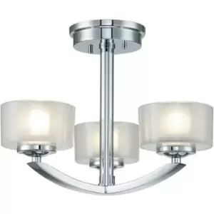 Image of Elstead Lighting - Elstead Hinkley Meridian Multi Arm Semi Flush Ceiling Lamp Polished Chrome, IP44
