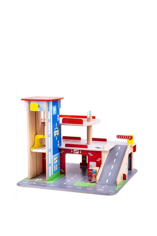 Image of Bigjigs Toys Park and Play Garage Playset Multi