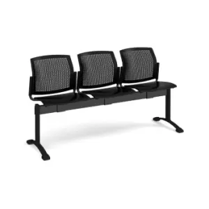 Image of Dams MTO Santana Perforated Back Plastic Seating - Bench 3 Wide with 3 Seats - G