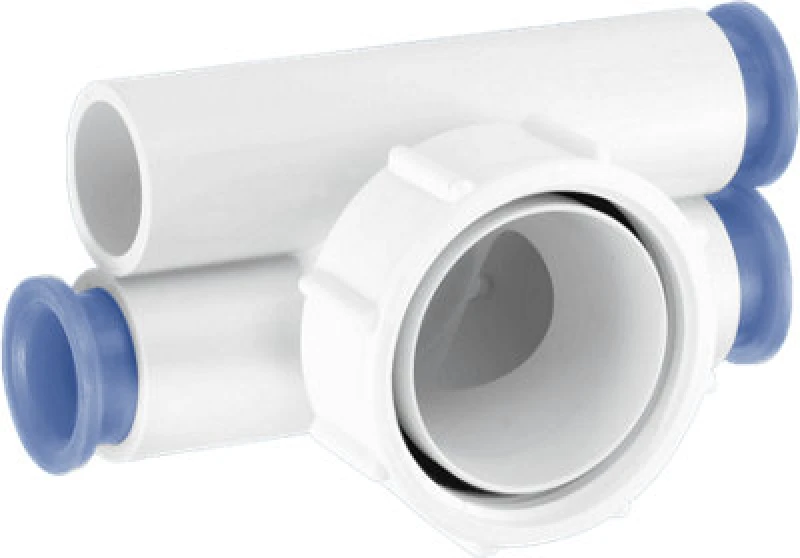 Image of Mcalpine R12 Four Way Connector 1" Loose Nut X Four Connections For 19mm Pipe, Supplied With 3 Plugs