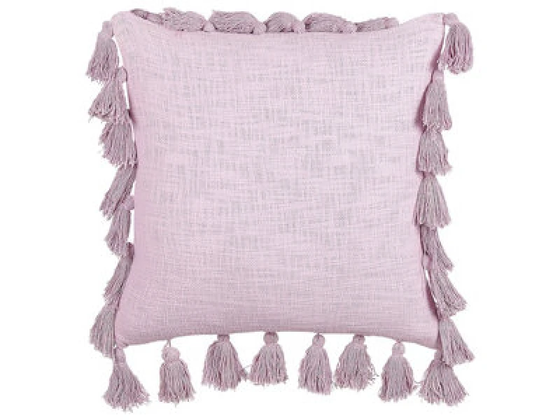 Image of Beliani Throw Cushion Lynchis Cotton 45 X 45cm Pink