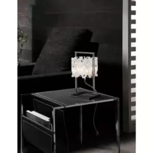 Image of Table Lamp Tokio 1 Bulb G9, shiny white / polished chrome