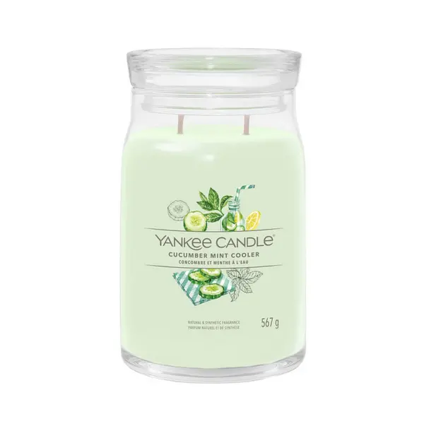 Image of Yankee Candle Cucumber Mint Cooler Scented Candle 567g