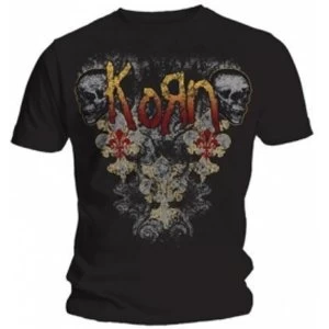 Image of Korn Skulldelis Mens Black T Shirt: Medium