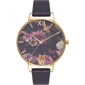 Image of Dark Bouquet Black & Gold Watch