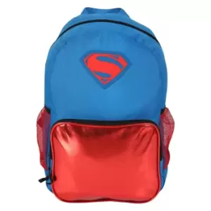 Image of Superman Girls Logo Backpack (One Size) (Red/Blue)
