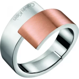 Image of Ladies Calvin Klein Two-tone steel/gold plate Size N Intense Ring