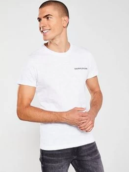 Image of Calvin Klein Jeans Slub Slim T-Shirt - White