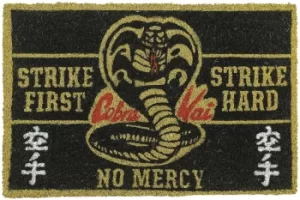 Image of Cobra Kai No Mercy Door Mat multicolour
