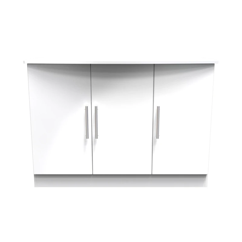Image of Harrow 3 Door Sideboard In White Gloss (Ready Assembled)