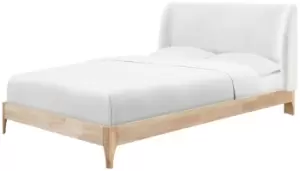 Image of Birlea Halfden Kingsize Boucle Bed Frame - Oak