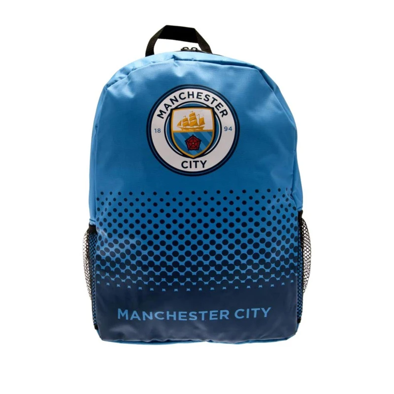 Image of Manchester City FC Mens Man City Fade Design Backpack in Black Male One Size