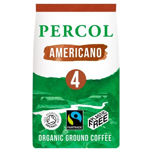 Image of Percol Rich Americano Organic Ground Coffee, 200g