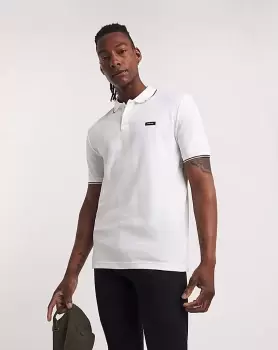 Image of Calvin Klein White Stretch Slim Polo