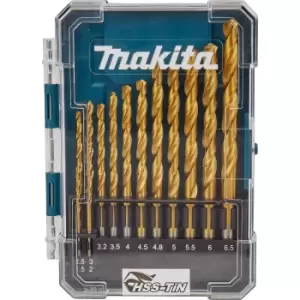 Image of Makita 13 Piece HSS Tin Drill Bit Set