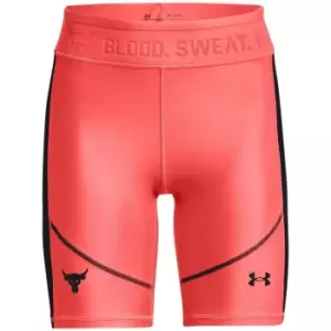 Image of Under Armour Project Rock HeatGear Bike Shorts Womens - Pink