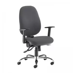 Image of Jota ergo 24hr ergonomic asynchro task chair - Blizzard Grey