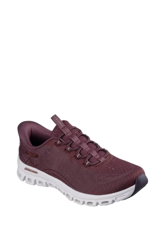 Image of Skechers Womens Glide-Step Elevate Amaze Trainers in Burgundy Size: 5 Burgundy Female 5