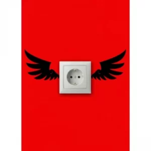 Image of PRIZ-9 Black Decorative Wall Outlet Sticker