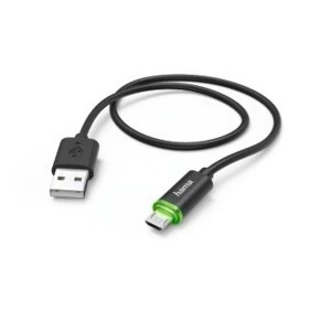 Image of Hama 1m LED Indicator Micro USB Cable