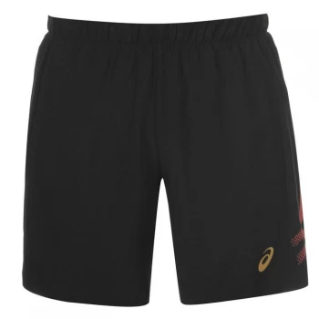 Image of Asics Icon Shorts Mens - Black/Red