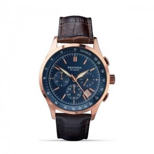 Image of Sekonda Blue And Brown Chronograph Watch - 1157 - multicoloured