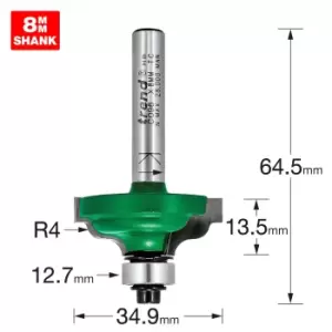 Image of Trend CRAFTPRO Bearing Guided Ogee Quirk Router Cutter 4mm 13.5mm 8mm
