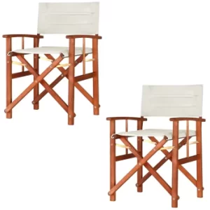 Image of Director's Chair Cannes 2Pcs Set Eucalyptus Wood FSC -certified Padded